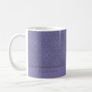 Caneca De Café Padrão de lavanda personalizado