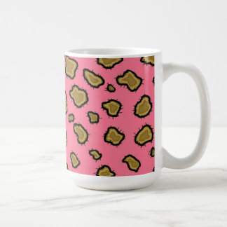 Caneca De Café Padrão de leopardo rosa e dourado