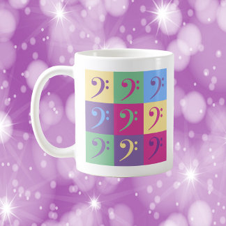 Caneca De Café Padrão de Limpeza de Bass Colorido