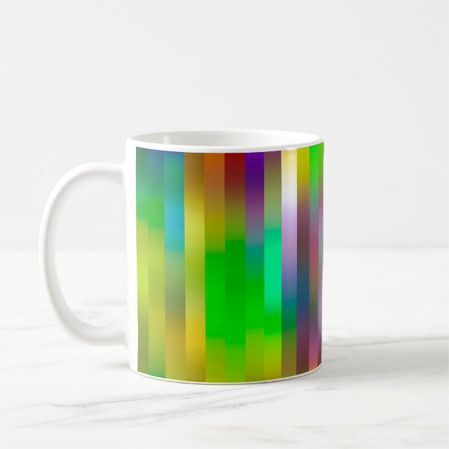 Caneca De Café padrão de linhas verticais paralelas simples | ABS (Esquerda)