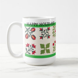 Caneca De Café Padrão de Lista de Feriados de Natal Personalizado