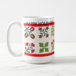 Caneca De Café Padrão de Lista de Feriados de Natal Personalizado