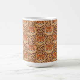Caneca De Café padrão de listras de tigre contínuo