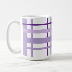 Caneca De Café Padrão de Listras Roxas
