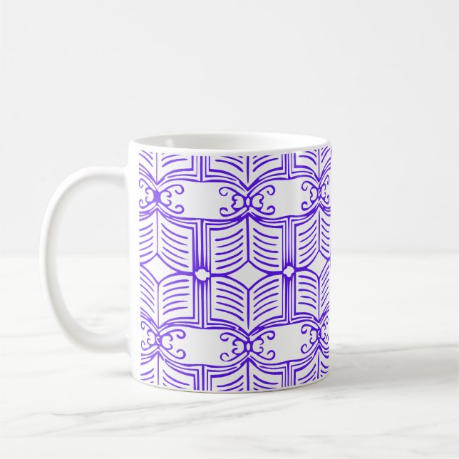 Caneca De Café Padrão de Livro de Biblioteca  (Esquerda)