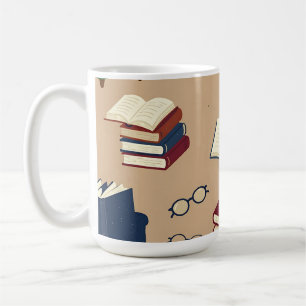 Caneca De Café Padrão de Livros de Cantinho de Leitura Aconchegan
