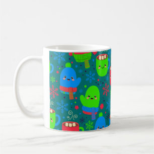 Caneca De Café Padrão de Luvas Merry Kawaii