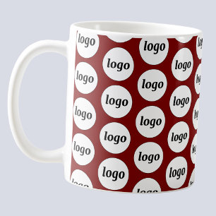 Caneca De Café Padrão de marcação de negócios de logotipo simples