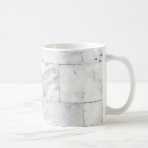 Caneca De Café padrão de mármore, cerâmica branca e marrom