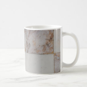Caneca De Café padrão de mármore, cerâmica branca e marrom