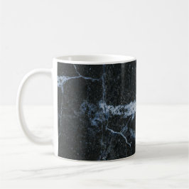 Caneca De Café Padrão de mármore preto