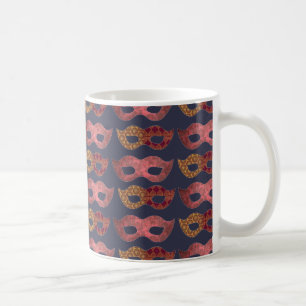 Caneca De Café Padrão de Máscaras de Borgonha