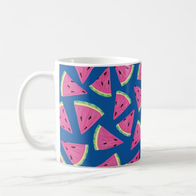 Caneca De Café Padrão de melancia fofa (Esquerda)
