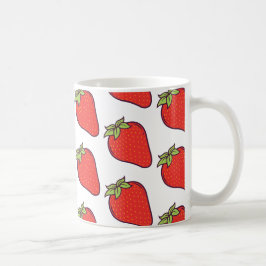 Caneca De Café Padrão de Morango Cuto
