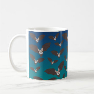Caneca De Café Padrão de Morcego Assustador Fofo