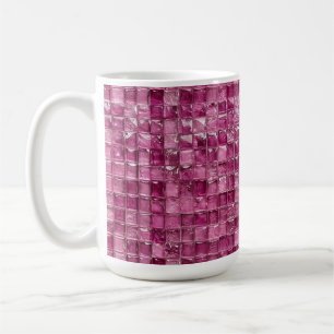 Caneca De Café Padrão de mosaico rosa