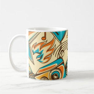 Caneca De Café Padrão de música