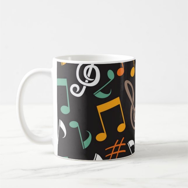 Caneca De Café Padrão de música (Esquerda)