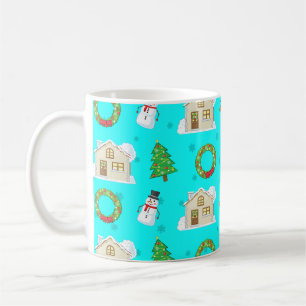 Caneca De Café Padrão de Natal  