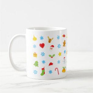 Caneca De Café Padrão de Natal bonito