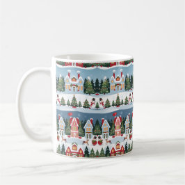 Caneca De Café Padrão de Natal da Wonderland Winter
