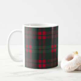 Caneca De Café Padrão de Natal da Xadrez Buffalo Vermelho Verde