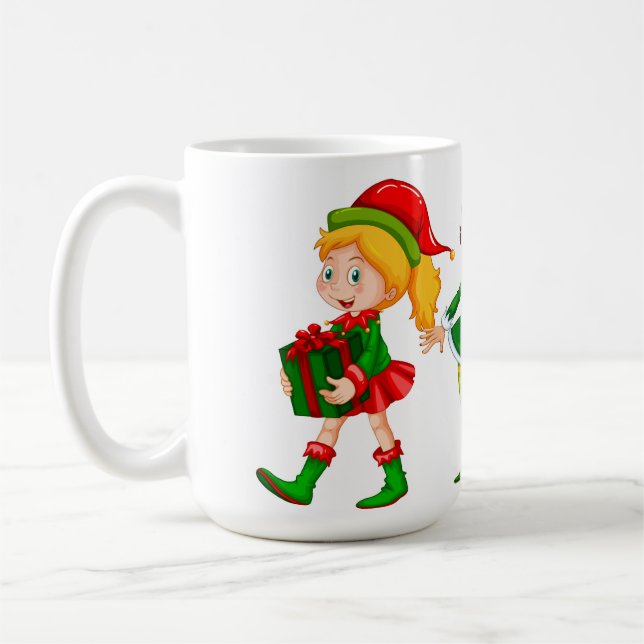 Caneca De Café Padrão de Natal do ELF (Esquerda)