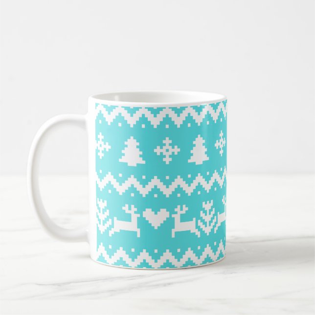 Caneca De Café Padrão de Natal feio (Esquerda)