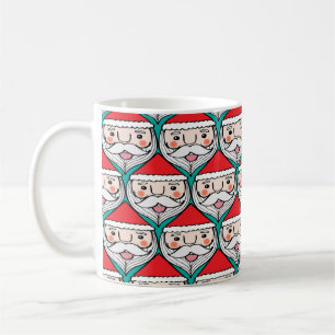 Caneca De Café Padrão de Natal Feliz do Papai Noel