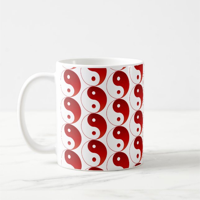 Caneca De Café Padrão de Natal Red Yin e Yang (Esquerda)