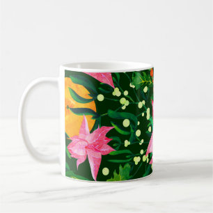 Caneca De Café Padrão de Natal sem aquarelas com ponteiro