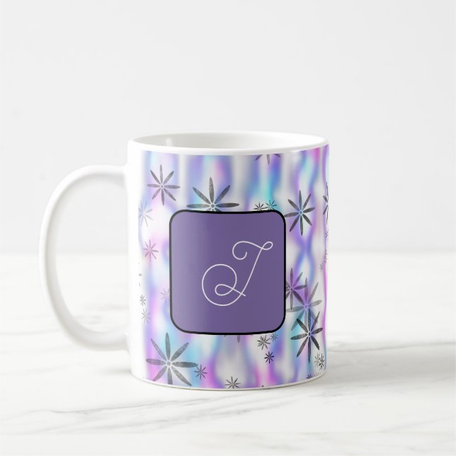 Caneca De Café Padrão de Ondas Estrela Sonhadora Personalizado (Esquerda)
