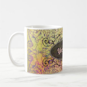 Caneca De Café Padrão de Ornamento de ARTs Antigos para seu Desig