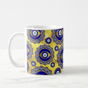Caneca De Café Padrão de Ornamento de Charme de Olhos Mau