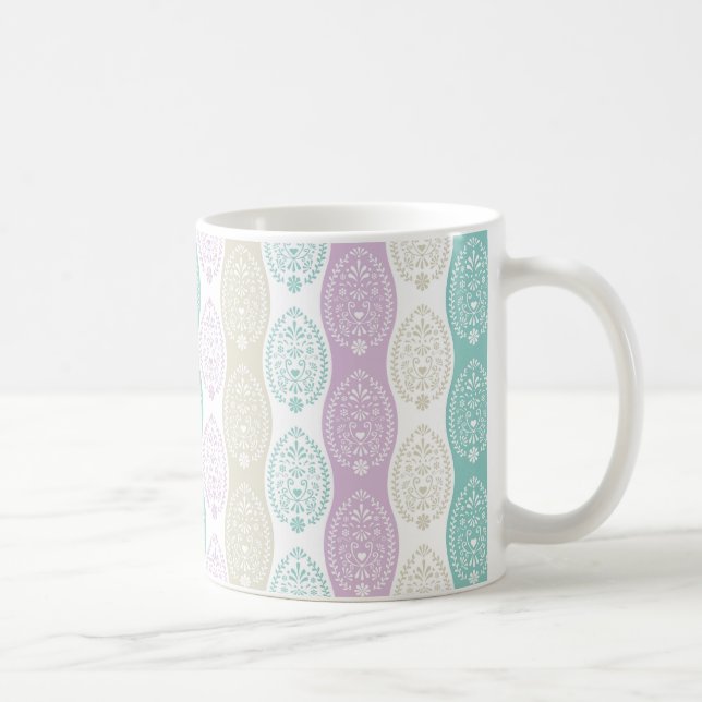 Caneca De Café Padrão de Ovo de Páscoa de Pastel - Design de Feri (Direita)