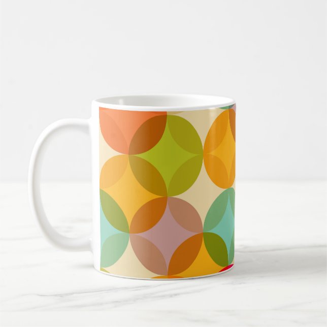 Caneca De Café Padrão de padrões sem descontinuidades de abstrato (Esquerda)