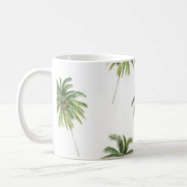Caneca De Café Padrão de palmeira (Esquerda)