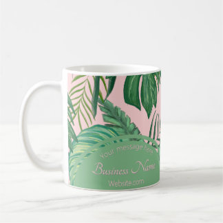 Caneca De Café Padrão de palmeira da selva Monstera Tropical