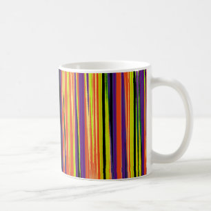 Caneca De Café Padrão de papel rasgado colorido