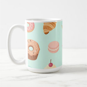 Caneca De Café Padrão de pastelaria francesa adorável