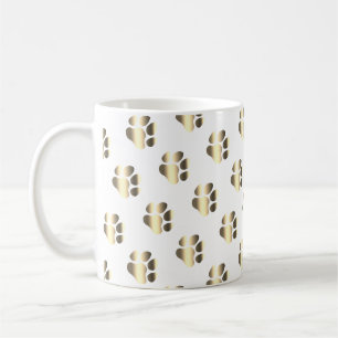 Caneca De Café Padrão de patas douradas cachorro inspirado