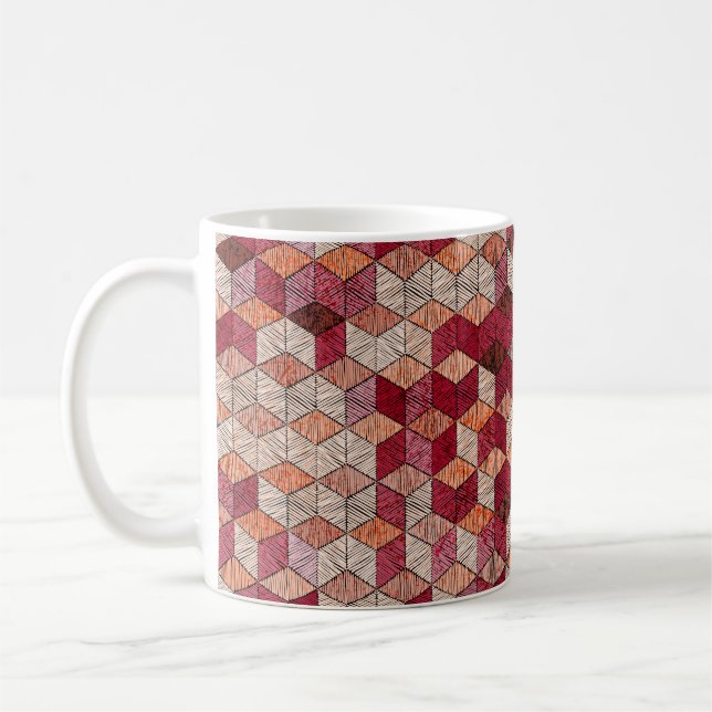 Caneca De Café Padrão de patch bordado uniforme. Boêmia.  (Esquerda)