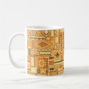 Caneca De Café Padrão de patch sem costura bordado. Bohemian o