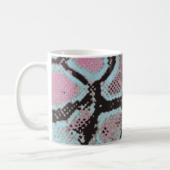 Caneca De Café Padrão de pele animal, design de colheita. (Esquerda)