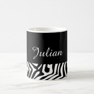 Caneca De Café Padrão de pele de zebra