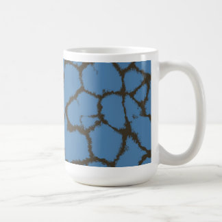 Caneca De Café Padrão de Pelo de Girafa Azul