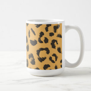 Caneca De Café Padrão de Pelo de Leopardo