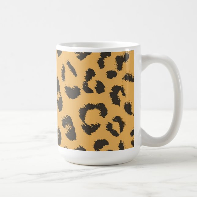 Caneca De Café Padrão de Pelo de Leopardo (Direita)