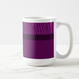 Caneca De Café Padrão de Pelo de Zebra Roxo Magenta
