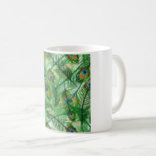 Caneca De Café padrão de penas de pântano